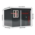 9X6FT Outdoor Metal Garden Storage Shed - Storage Shed - British D'sire