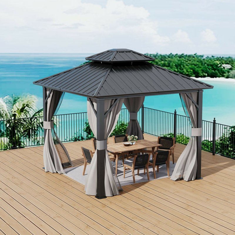 9x9ft Hardtop Patio Gazebo - Gazebo - British D'sire Main image