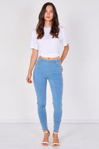 Light Wash Stretch Denim Jeggings