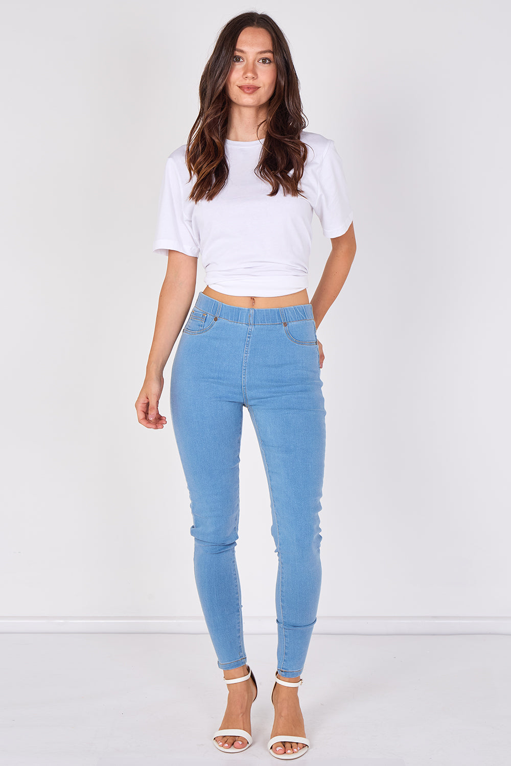 Light Wash Stretch Denim Jeggings