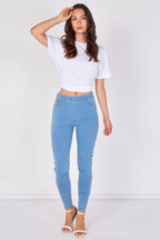 Light Wash Stretch Denim Jeggings