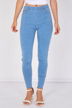 Light Wash Stretch Denim Jeggings
