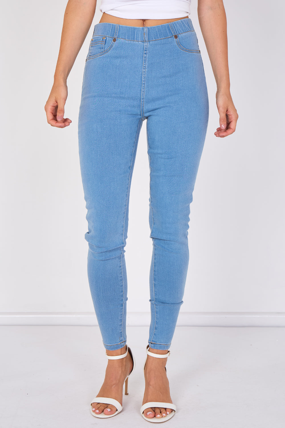 Light Wash Stretch Denim Jeggings
