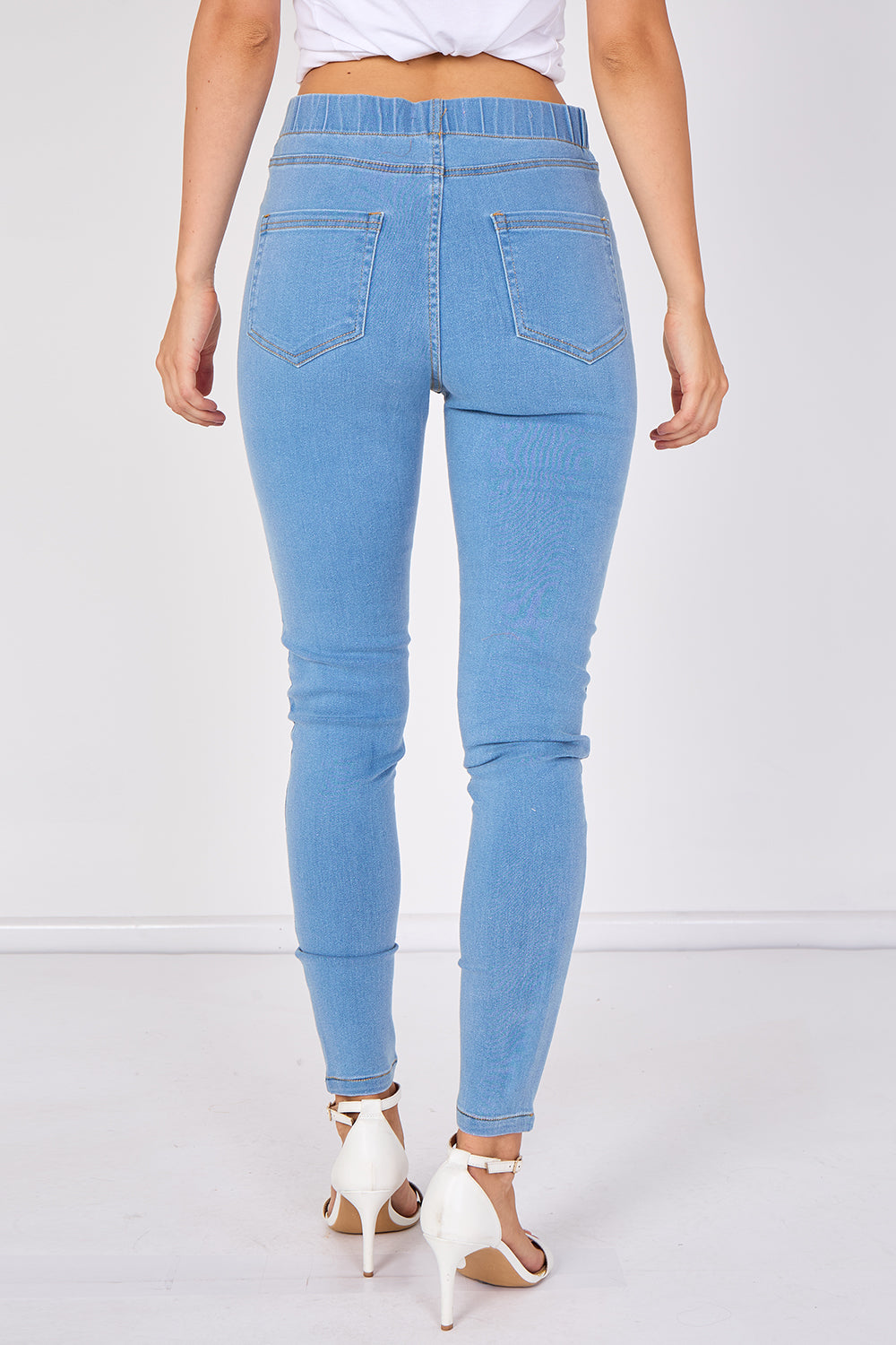 Light Wash Stretch Denim Jeggings