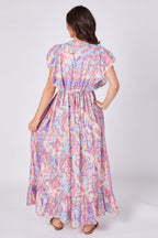 Paisley Button-Front Maxi Dress