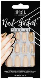 Ardell Nail Addict Premium Nails Nude Jewelled
