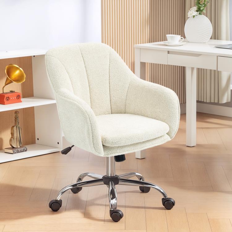 [UK Warehouse] Snow Flannel Office Chair - Beige