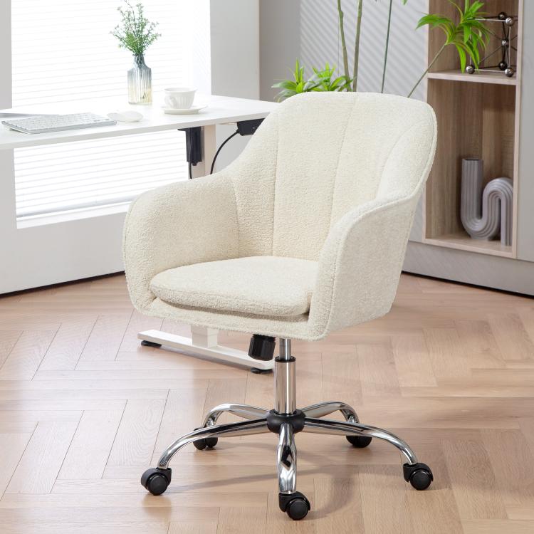 [UK Warehouse] Snow Flannel Office Chair - Beige
