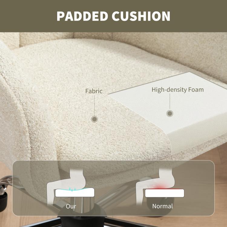 [UK Warehouse] Snow Flannel Office Chair - Beige