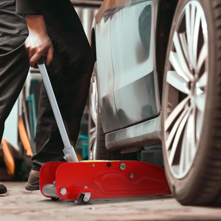 [UK Warehouse] Low Profile Jack, 2 Ton Hydraulic Car Jack for Car Trailer Garage Tyre Repair, Red