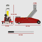 [UK Warehouse] Low Profile Jack, 2 Ton Hydraulic Car Jack for Car Trailer Garage Tyre Repair, Red
