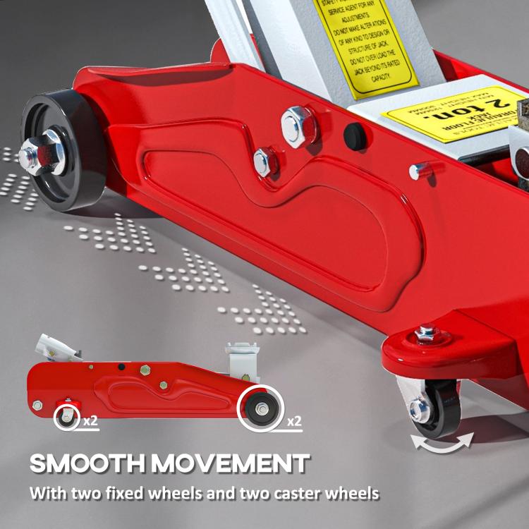[UK Warehouse] Low Profile Jack, 2 Ton Hydraulic Car Jack for Car Trailer Garage Tyre Repair, Red