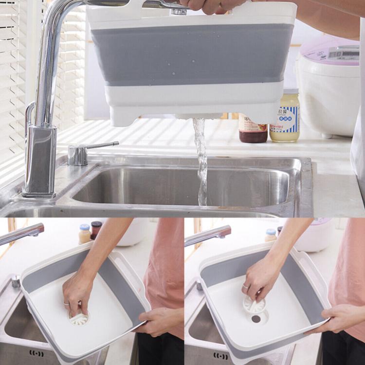 [UK Warehouse] Foldable Multipurpose Basin Collapsible Washing Up Bowl Camping Sink Travel UK Secondary image