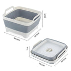 [UK Warehouse] Foldable Multipurpose Basin Collapsible Washing Up Bowl Camping Sink Travel UK
