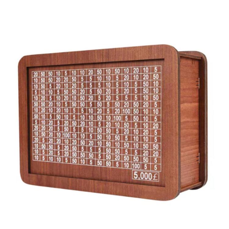 [UK Warehouse] £10000 Wooden Money Box Counter Piggy Bank Cash Coin Saving Adult Kids