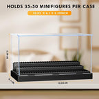 [UK Warehouse] Minifigures Figure Display Case - 3-Tier Clear Acrylic Dustproof Black, Grey