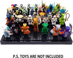 [UK Warehouse] Minifigures Figure Display Case - 3-Tier Clear Acrylic Dustproof Black, Grey