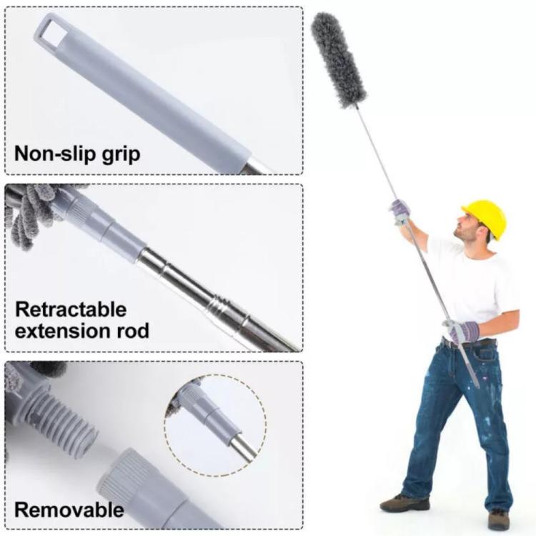 [UK Warehouse] 9pcs Extendable Feather Duster Long Telescopic Duster Magic Static Duster Brush