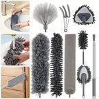 [UK Warehouse] 9pcs Extendable Feather Duster Long Telescopic Duster Magic Static Duster Brush