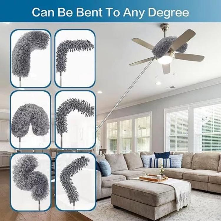 [UK Warehouse] 9pcs Extendable Feather Duster Long Telescopic Duster Magic Static Duster Brush