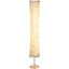 [UK Warehouse] LED Floor Lamp, 152 cm Modern Dimmable Standing Lamp with Paper Shade, Pine Wood Base, White