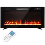 [UK Warehouse] Ultra-Thin Electric Fire Wall Mounted/Recessed/Freestanding 92cm/36 inch Electric Fireplace with 12 Colours, 5 Brightness
