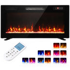 [UK Warehouse] Ultra-Thin Electric Fire Wall Mounted/Recessed/Freestanding 92cm/36 inch Electric Fireplace with 12 Colours, 5 Brightness