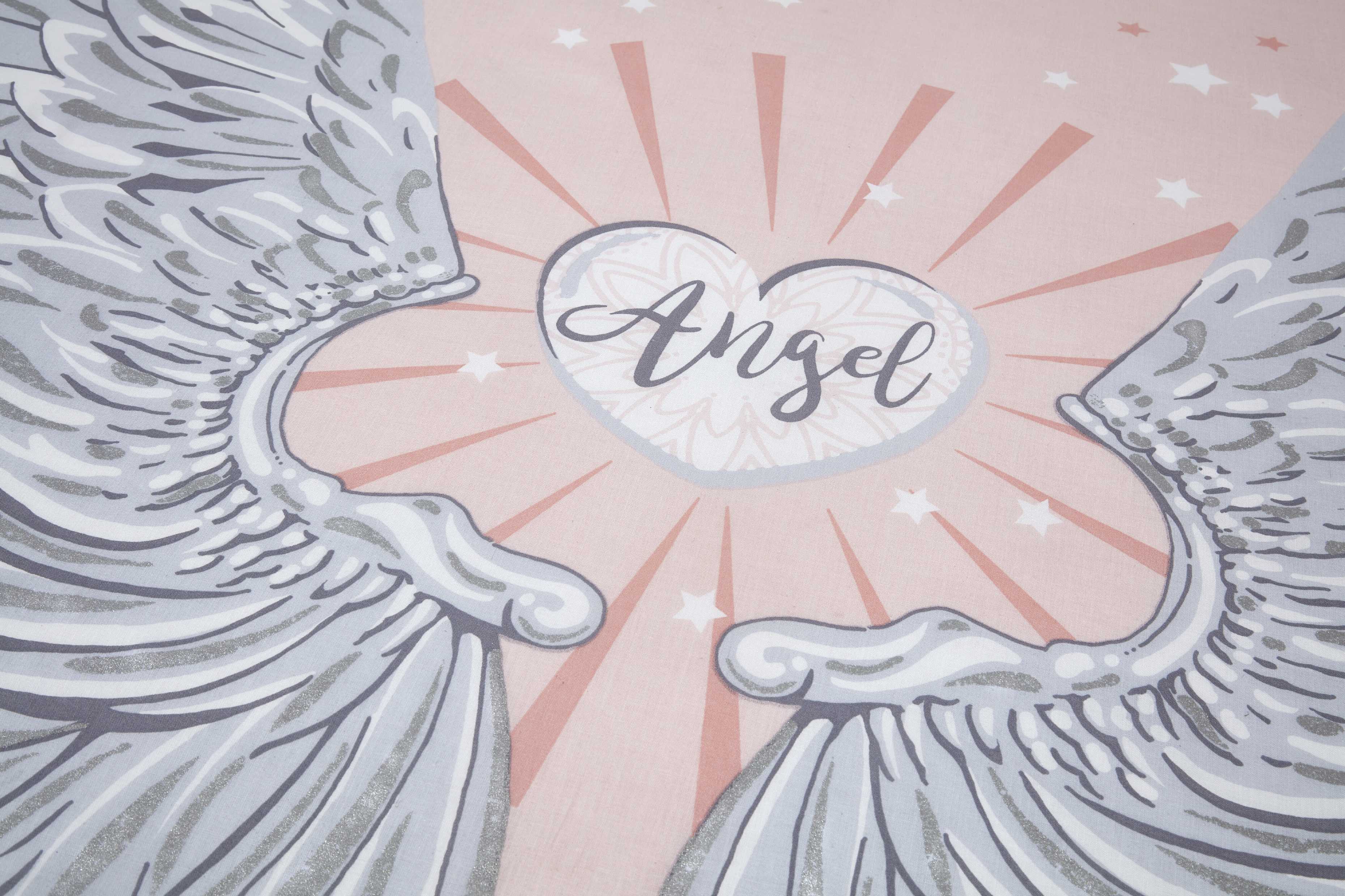 Angel Wings Blush Kids Children Bedding Single Double Toddler Duvet Quilt Cover Set Boys Girls