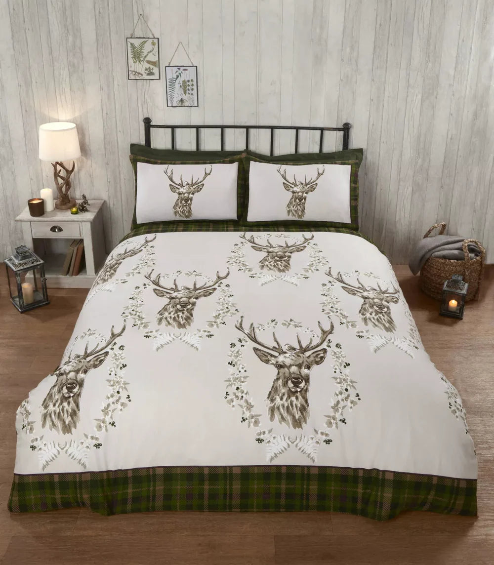 100% Brushed Cotton Flannelette Reversible Duvet Quilt Cover Bedding 30 Designs