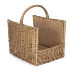 Antique Wash Open End Wicker Basket