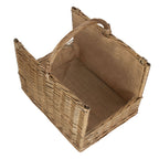 Antique Wash Open End Wicker Basket