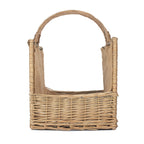 Antique Wash Open End Wicker Basket