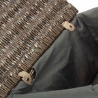 Red Hamper Antique Wash Cotton Lined Storage Basket