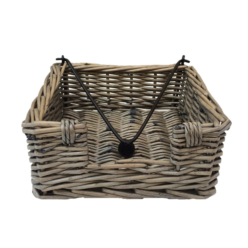 Antique Wash Wicker Napkin Holder Main image