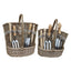 Red Hamper Antique Wash Deluxe Garden Tool Basket