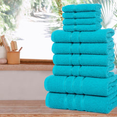 10 Piece Bathroom Towel Bale Set 100% Combed Cotton Premium Luxury Gift Set
