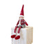 Red and Grey Fabric Boy Christmas Doll in Winter Sweater