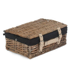 Red Hamper 35cm Antique Wash Split Willow Wicker Basket