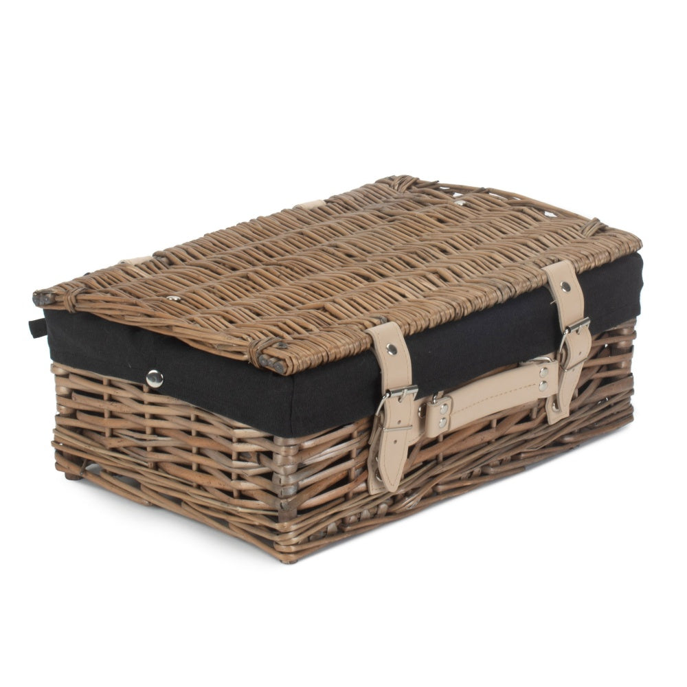Red Hamper 35cm Antique Wash Split Willow Wicker Basket