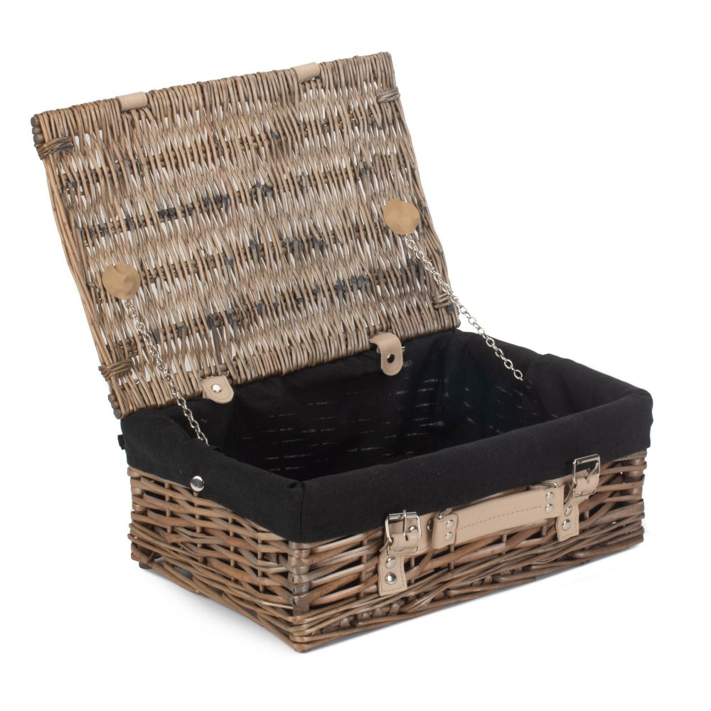 Red Hamper 35cm Antique Wash Split Willow Wicker Basket