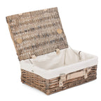 Red Hamper 35cm Antique Wash Split Willow Wicker Basket