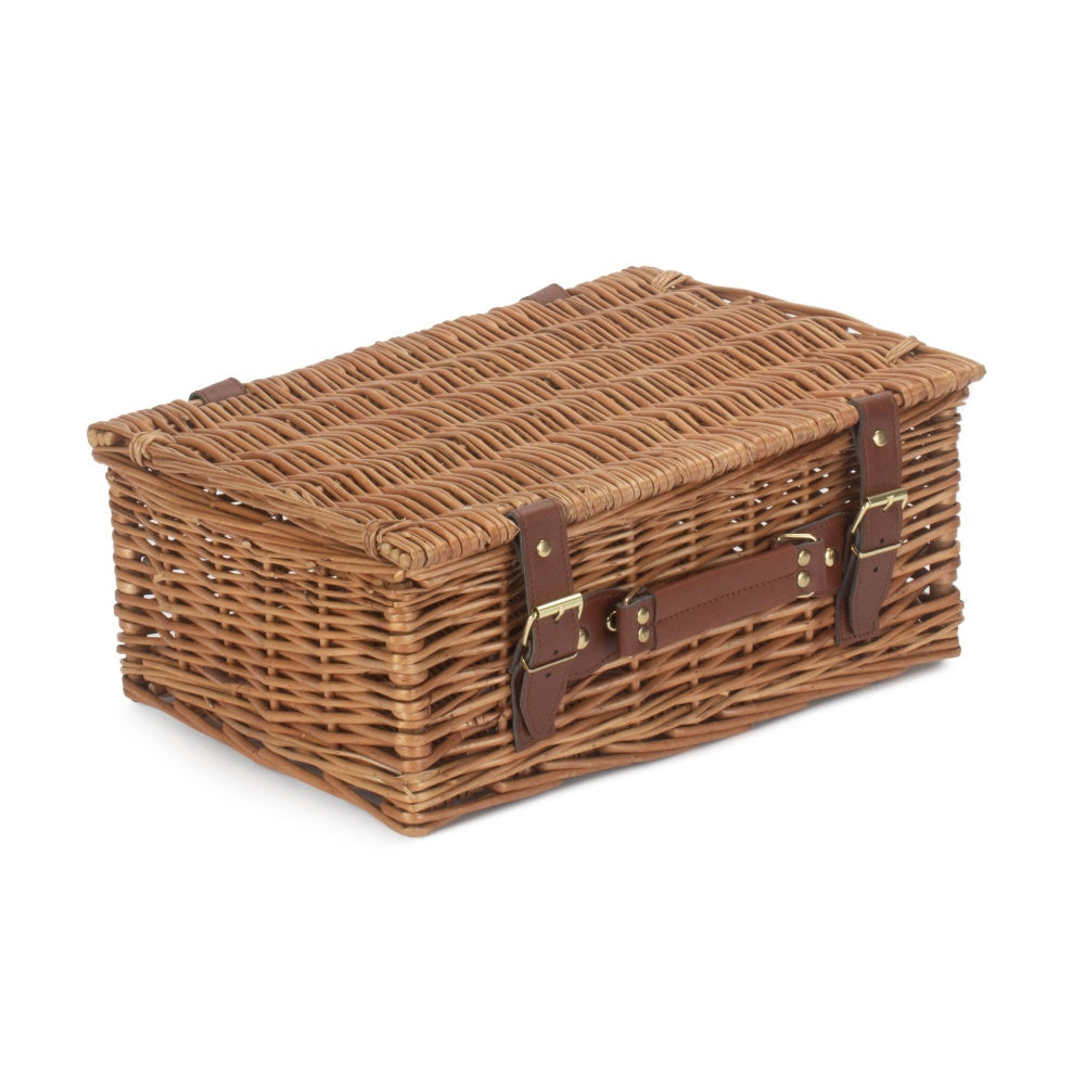 35cm Light Steamed Wicker Picnic Basket Secondary image