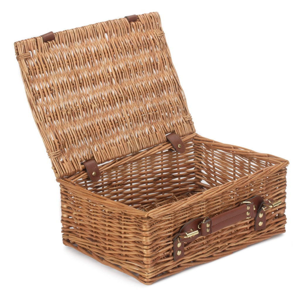 Red Hamper 35cm Light Steamed Wicker Picnic Basket Main image