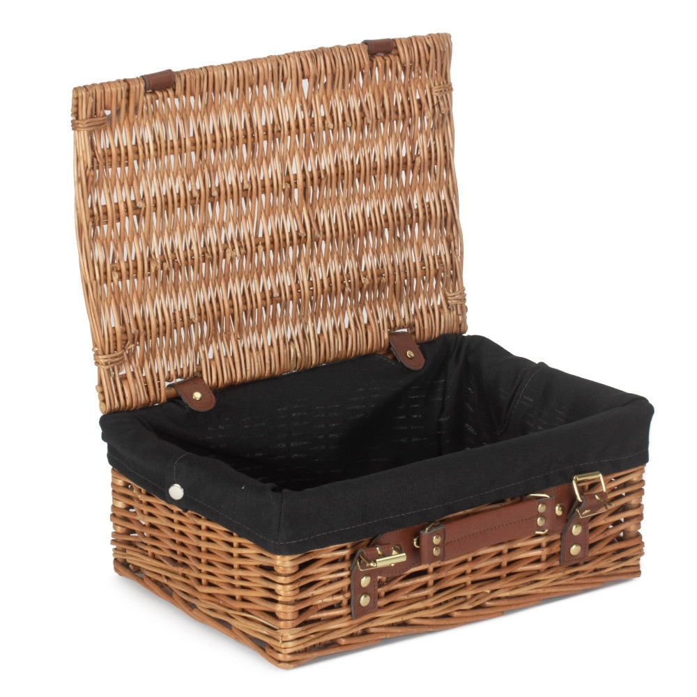 Red Hamper 35cm Light Steamed Wicker Picnic Basket