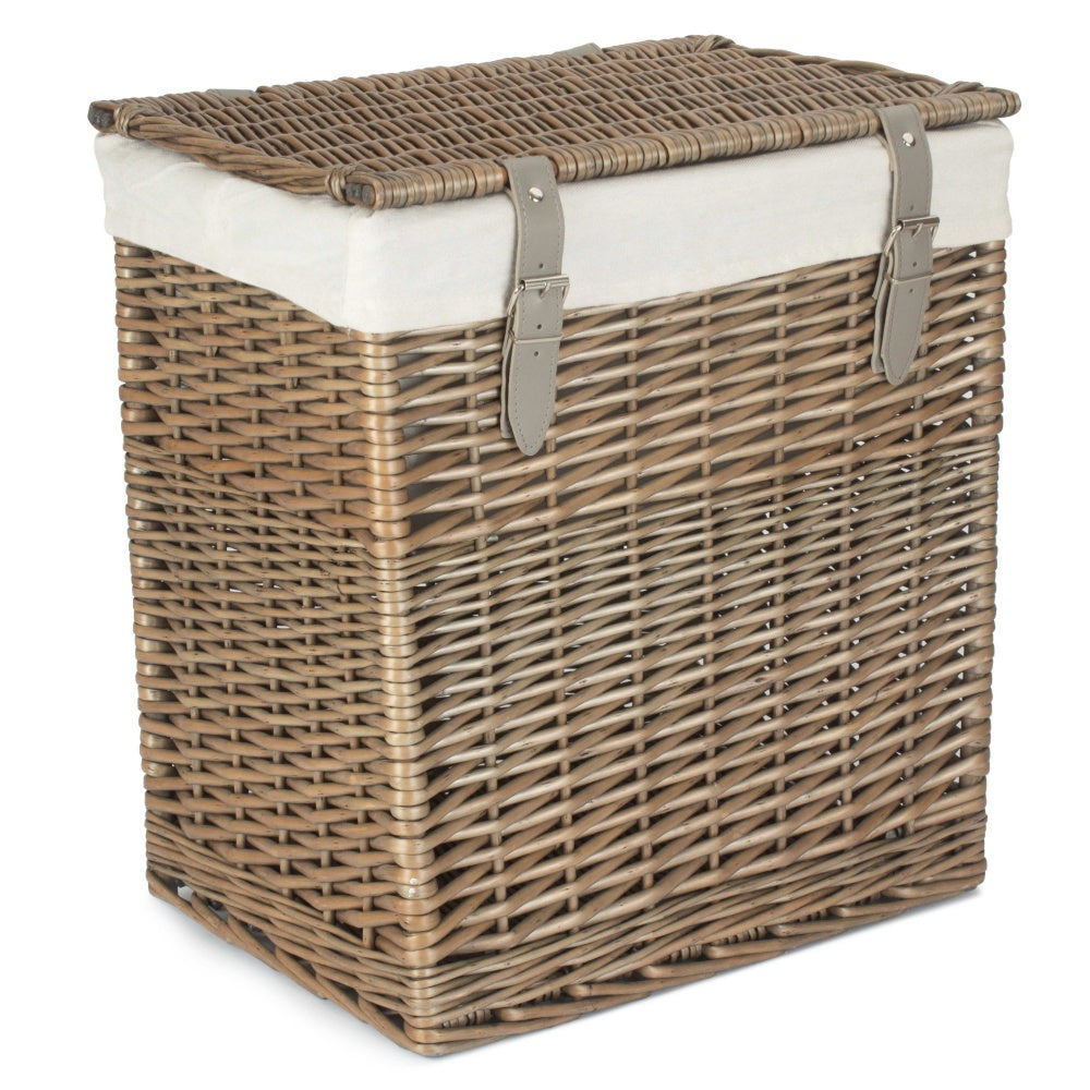 Boutique Antique Wash Storage Laundry Basket With Lining Secondary image