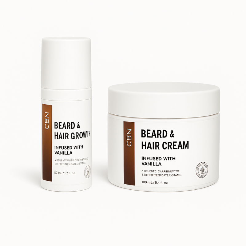 Growth Oil and Beard & Hair Cream Vanilla Infusion Set