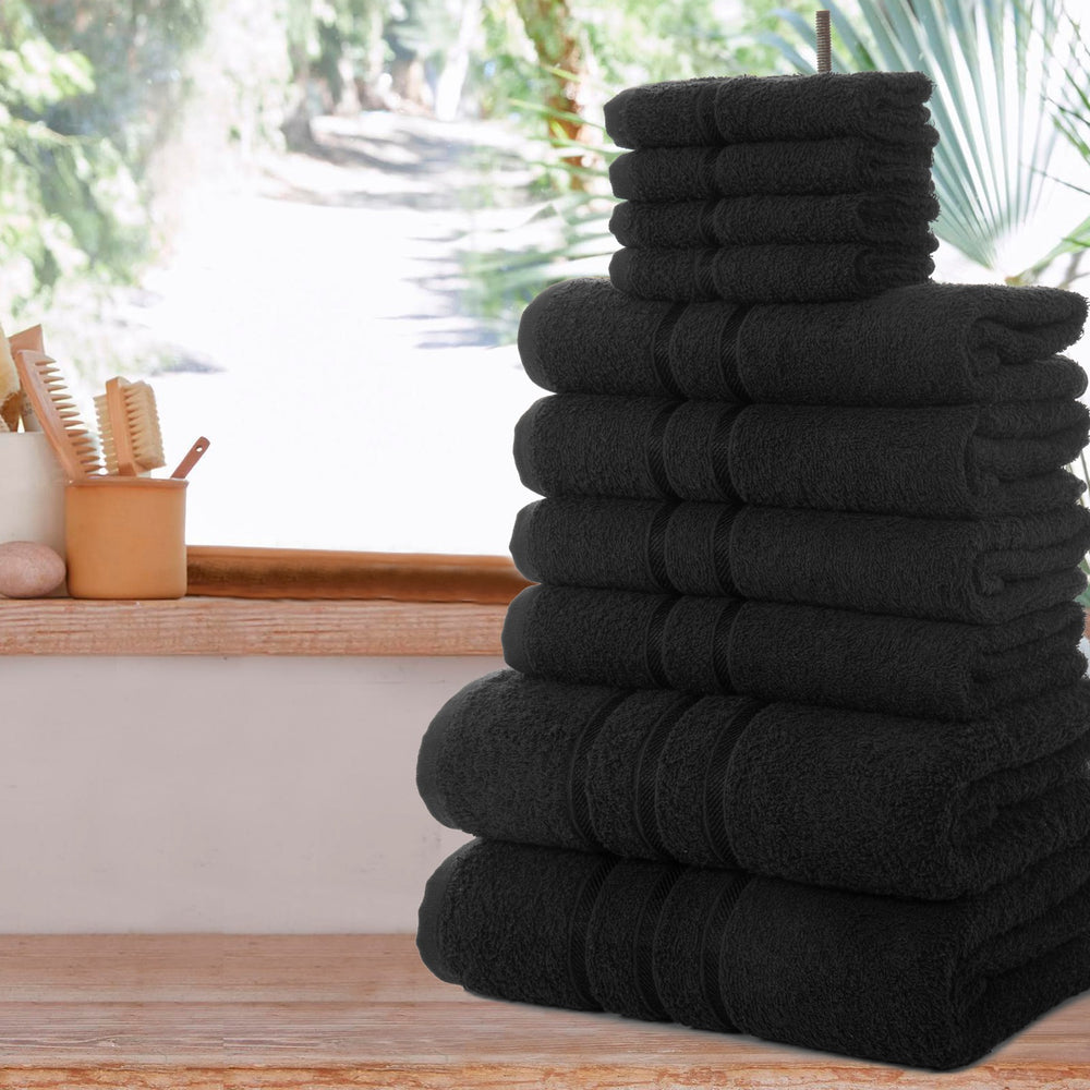 10 Piece Bathroom Towel Bale Set 100% Combed Cotton Premium Luxury Gift Set