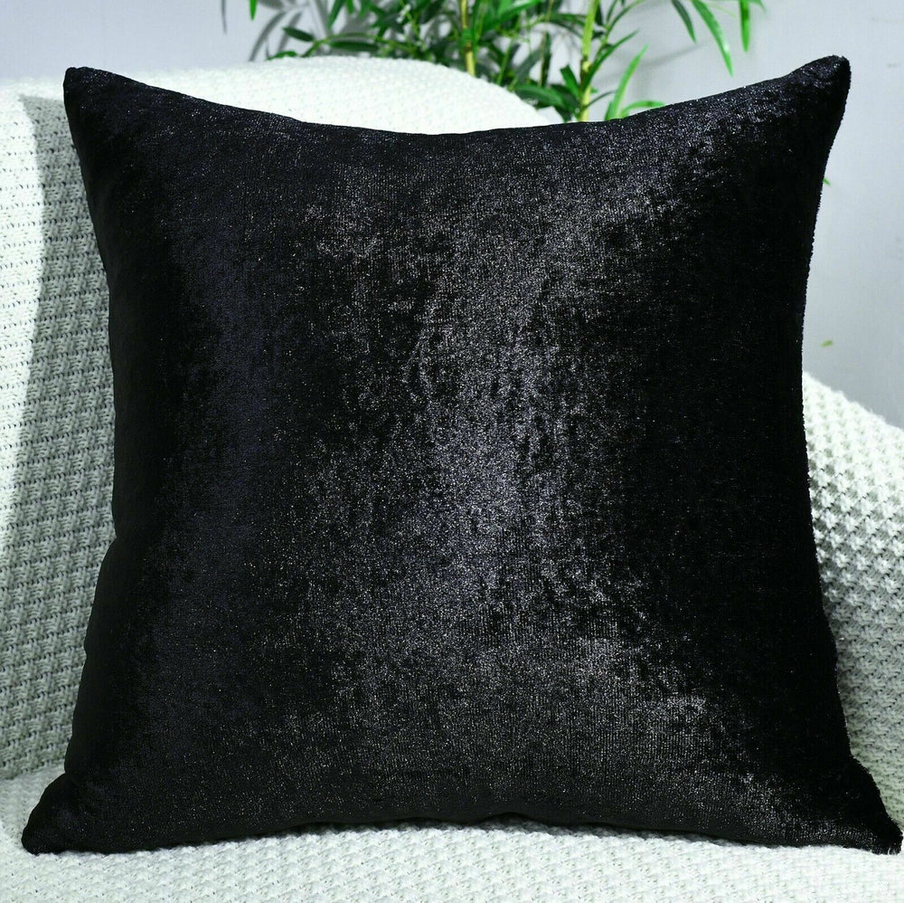 Crushed Velvet Cushion Covers Luxury Plush Plain 17"X17" , 20"X20", 22"X22" , 24"X24"