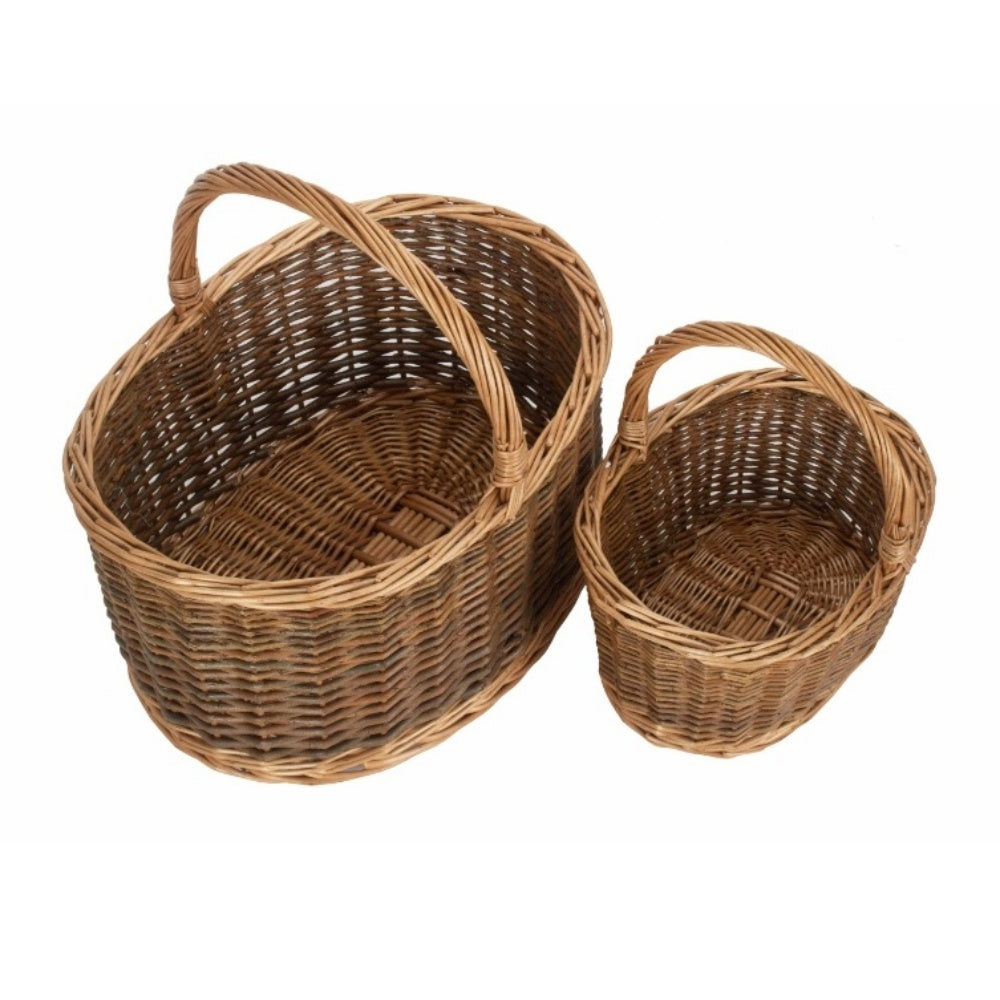 Childs Country Oval Wicker Shopping Basket Unlined