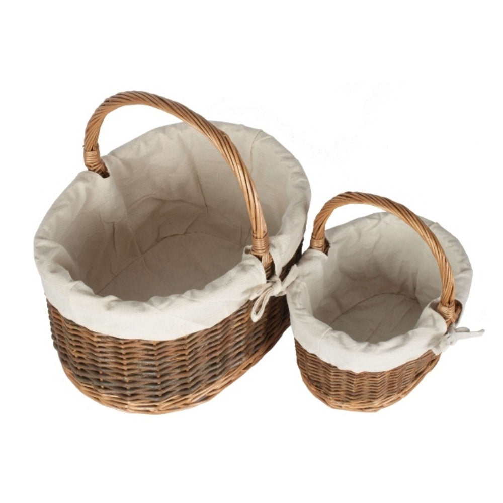 Childs Country Oval Wicker Shopping Basket Secondary image